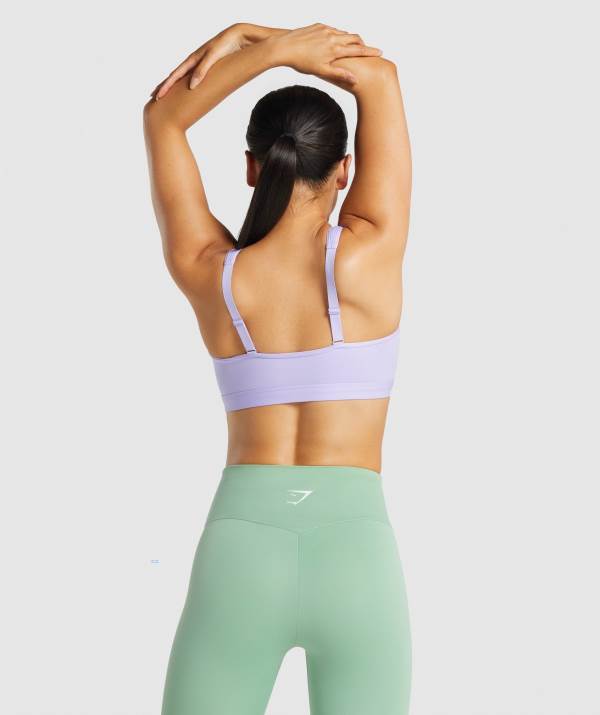 Damske Športové Podprsenky Gymshark Scoop Neck Svetlo Nachový | ND2357189
